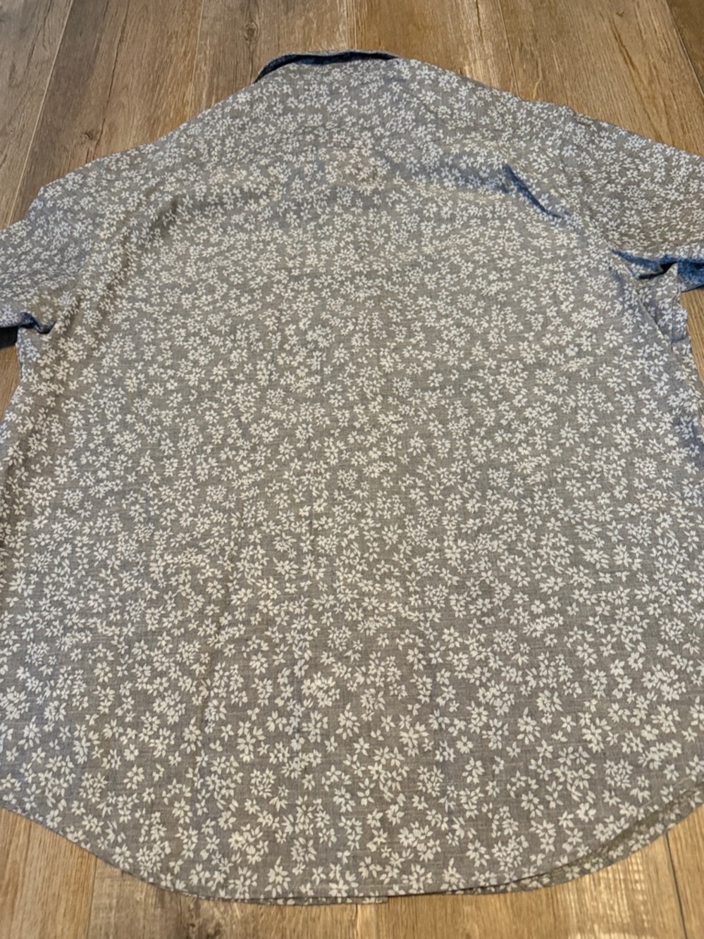 Penguin Men’s Short-Sleeve Floral Button-Down Shirt - Blue - Picture 7 of 7